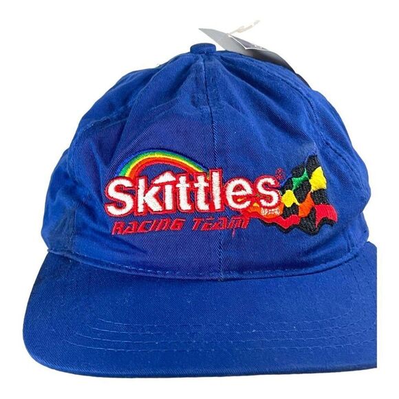 Skittles Racing Team Ernie Irvin Blue Baseball Hat Cap Nascar Strapback “READ” - Picture 2 of 11